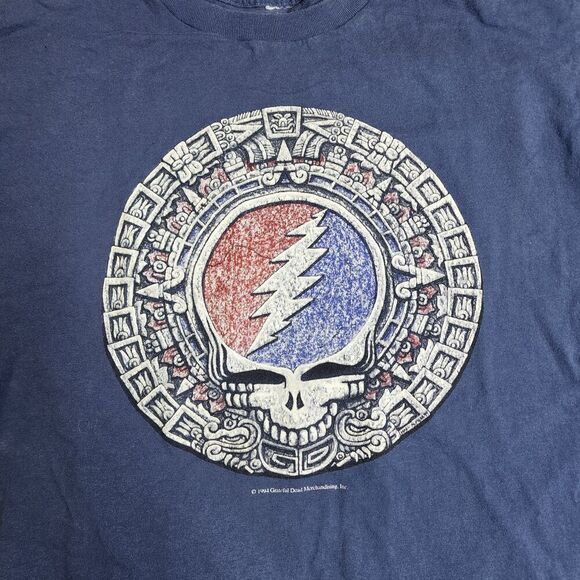 Grateful Dead Shirt Shirt Vintage 1994 Steal Your Face Aztec Mayan Stone Medium - Picture 3 of 8